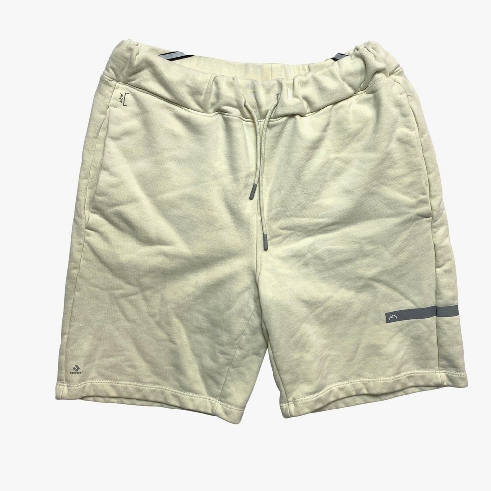 Converse ACW A Cold Wall Sweat Shorts Mens Small Beige Logo Reflective